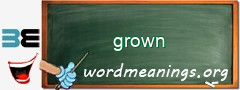 WordMeaning blackboard for grown